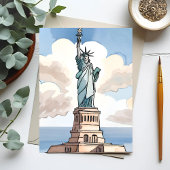 Statue de la Liberté | Carte de monument à l'aquar