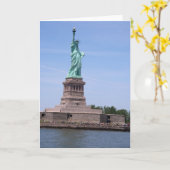 Statue de la Liberté - Carte de voeux en plein air (Fleur jaune)