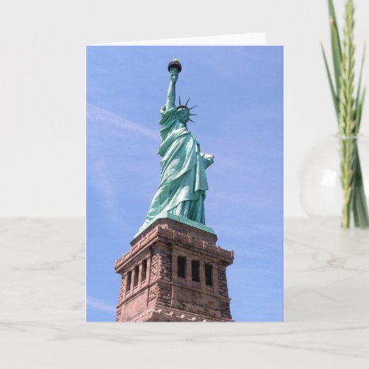 Statue de la Liberté - Carte de voeux vue latérale (Devant)