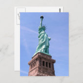 Statue de la Liberté - Carte postale Vue latérale (Devant / Derrière)