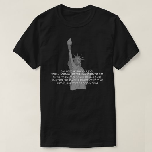 Statue de la Liberté citation T-shirt classique T- (Design devant)