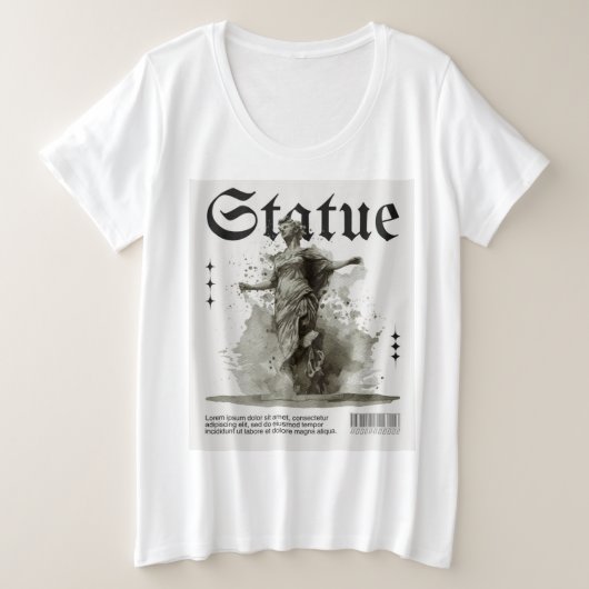 STATUE DE LA LIBERTÉ DANS B&W DISIGN SUR TSHIRT (Design devant)
