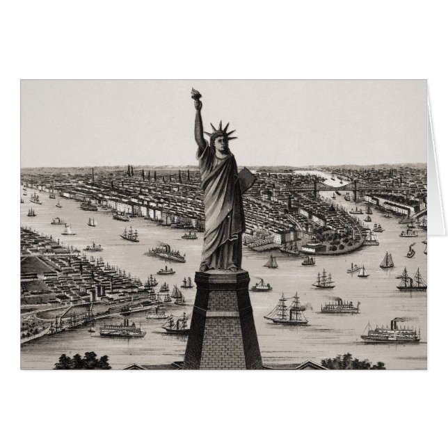 Statue de la liberté dans le port de New York (Devant Horizontal)
