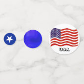 Statue de la Liberté et confettis de drapeau améri (Devant)