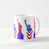 Statue de la Liberté Mug de café blanc (Devant droit)
