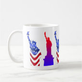 Statue de la Liberté Mug de café blanc (Gauche)