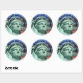 Statue de la Liberté personnalisable, autocollant (Feuille)