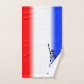 Statue de la Liberté Rayure Rouge Blanc Bleu (Serviette à main)