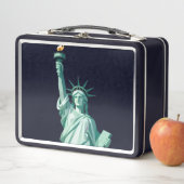 Statue de la Liberté Retro Géométrique Lunchbox (En situation)