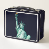Statue de la Liberté Retro Géométrique Lunchbox (Devant)