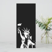 Statue de la Liberté Silhouette Invitation (Debout devant)