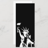 Statue de la Liberté Silhouette Invitation (Devant / Derrière)
