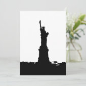 Statue de la Liberté Silhouette Invitation (Debout devant)