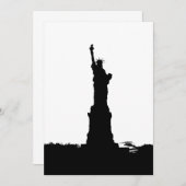 Statue de la Liberté Silhouette Invitation (Devant / Derrière)