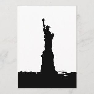Statue de la Liberté Silhouette Invitation