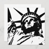 Statue de la Liberté Silhouette Invitations (Devant / Derrière)