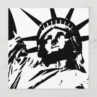 Statue de la Liberté Silhouette Invitations