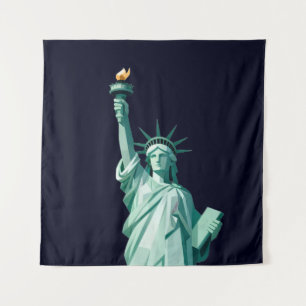 Statue de la Liberté Tapisserie géométrique contem