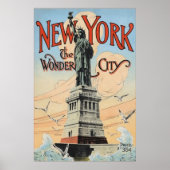 Statue de New York du Poster vintage de la liberté (Devant)