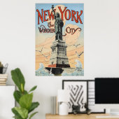 Statue de New York du Poster vintage de la liberté (Bureau à domicile)