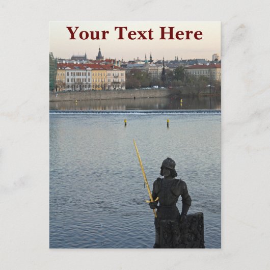 Statue de Prague personnalisable Carte postale (Devant)