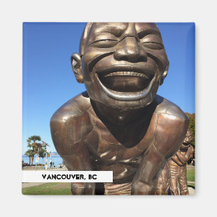 Statue de rire Vancouver BC Aimant de voyage