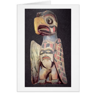Statue de "Thunderbird" de Haida (bois peint)