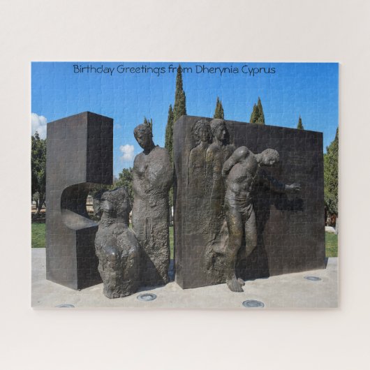 Statue Dherynia Chypre. Puzzle (Horizontal)