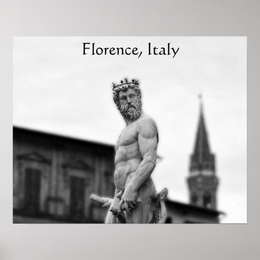 Statue du Neptune, Florence, Poster (Voorkant)