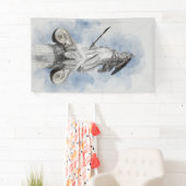 Statue grecque classique Athéna Bannière - Mythe é (En situation)