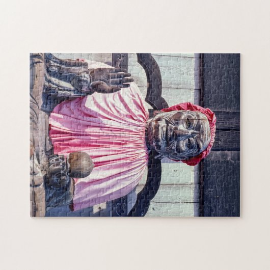 Statue in Nara Todai-ji tempel - Japan, Azië Legpuzzel (Horizontaal)