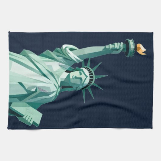 Statue moderne Liberty Serviette de cuisine (Horizontal)