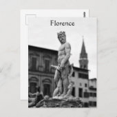 Statue Neptune, Florence, Italie, Carte postale (Devant / Derrière)