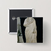 Statue of Julian the Apostate Vierkante Button 5,1 Cm (Voorkant /achterkant)