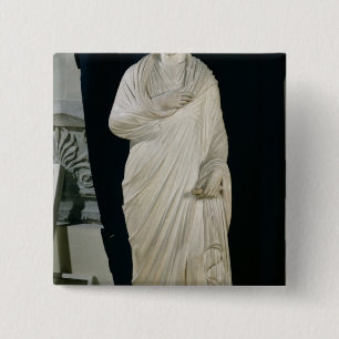 Statue of Julian the Apostate Vierkante Button 5,1 Cm