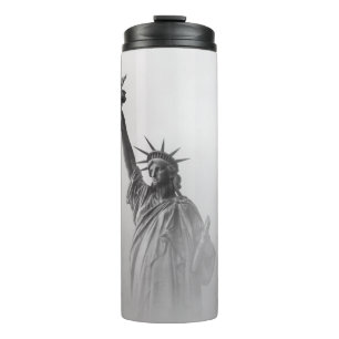 Statue of Liberty America Black and White Thermosbeker