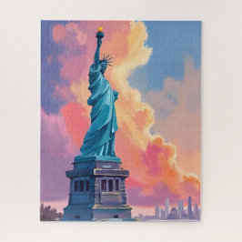 Statue of Liberty New York City Watercolor Legpuzzel