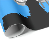 Statue of Liberty Silhouette New York Skyline Cadeaupapier (Rol Hoek)