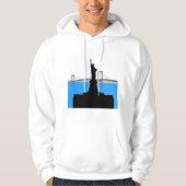 Statue of Liberty Silhouette New York Skyline Hoodie (Voorkant)