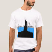 Statue of Liberty Silhouette New York Skyline T-shirt (Voorkant)