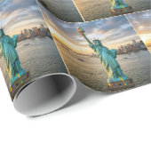 Statue of Liberty with a Dripping Ice Cream Cone Cadeaupapier (Rol Hoek)