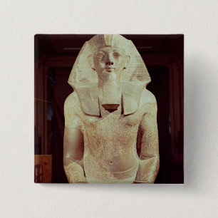 Statue of Queen Makare Hatshepsut Vierkante Button 5,1 Cm