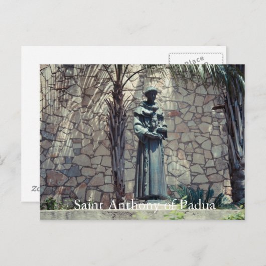 Statue of Saint Anthony of Padua Riverwalk Briefkaart (Voorkant / Achterkant)