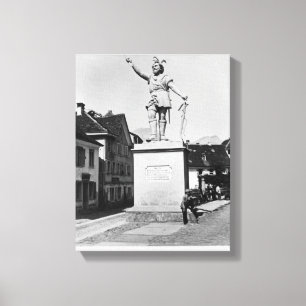 Statue of William Tell, c.1860-90 Canvas Afdruk