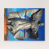 Statue South Dakota.kerstgroeten Legpuzzel (Horizontaal)