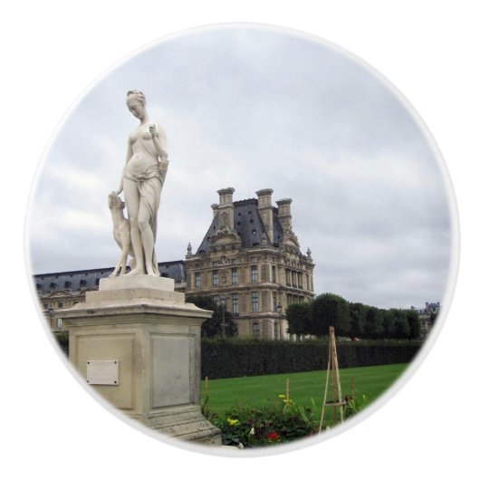 Statue sur le Louvre - bouton (Devant)