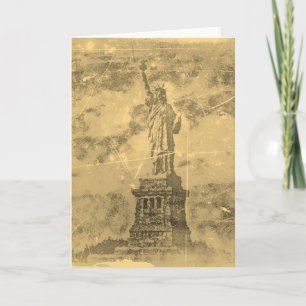 Statue vintage De Liberté New York Cartes De Voeux