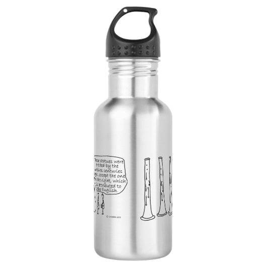 Statues de boe Bouteille d'eau en acier inoxydable (Devant)