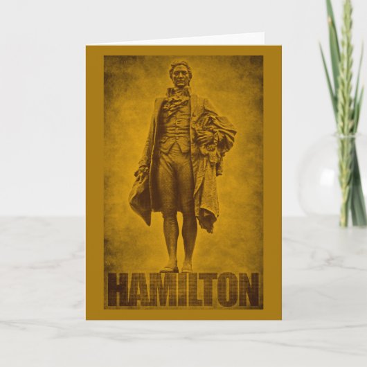 Statuesque Alexander Hamilton Design Kaart (Voorkant)