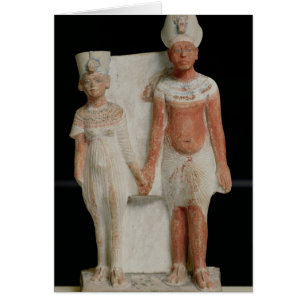 Statuette van Amenophis IV en Nefertiti
